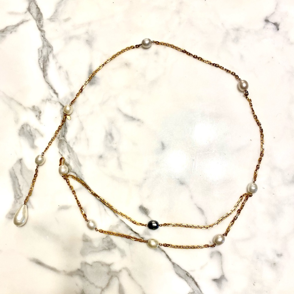 Beautiful Chanel Pearl & Gold Belt/Necklace